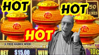 HOT HOT HOT on HIGH LIMIT Happy and Prosperous Dragon Link slots