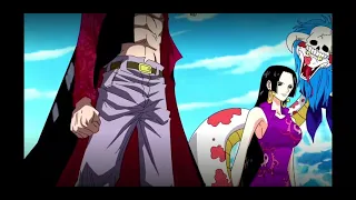 one piece eng dub Dracule Mihawk vs white beard eng dub