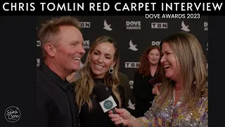 Chris Tomlin's Wife Learned Something New About Him on the Dove Awards Red Carpet