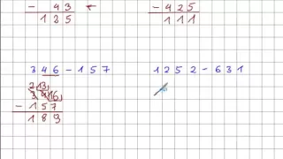 Odejmowanie pisemne - Matematyka Szkoła Podstawowa i Gimnazjum