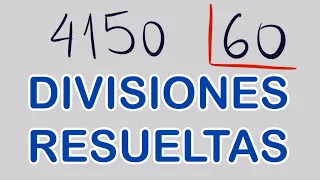 DIVISIONES con CEROS en el DIVIDENDO y DIVISOR ( 4150 entre 60 )