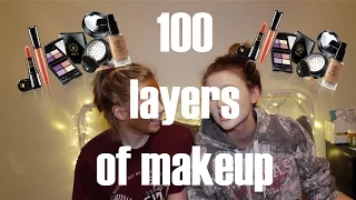 100 layers of makeup challenge