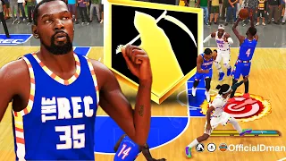 This PLAYOFF KD Build DOMINATES vs. Luka BUILD at THE REC on NBA 2K24! + Rec Gameplay