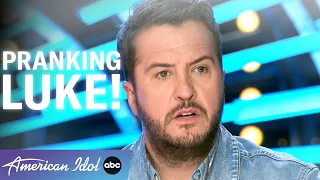 PRANK TIME! Luke Bryan Is Pranked By His Wife! - American Idol 2023