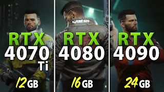 RTX 4070 Ti vs RTX 4080 vs RTX 4090 // Test in 9 Games | Rasterization, 4K
