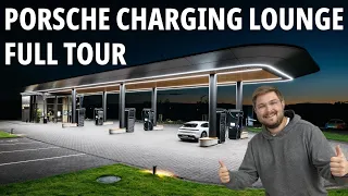 The PERFECT DC Fast Charging Experience! Full Tour Of The First Porsche Charging Lounge