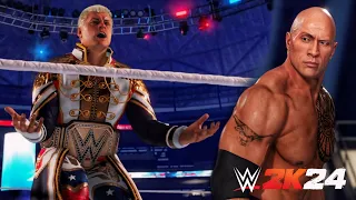 WWE 2K24 Cody Rhodes vs The Rock Undisputed WWE Universal Championship SummerSlam