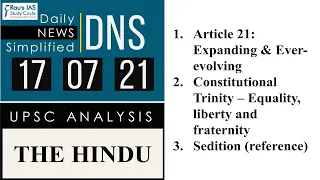 THE HINDU Analysis, 17 July 2021 (Daily Current Affairs for UPSC IAS) – DNS