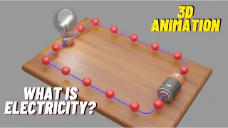 What is Electricity?  Current, Voltage | 3d animation | visualization