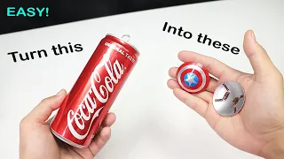 How to make Captain America's Shield using SODA can - SUPER EASY DIY!