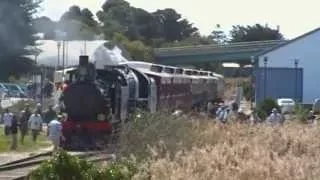 Goolwa, South Australia- Locos RX207 & 621 Double Heading Steam Train 18 9 2011