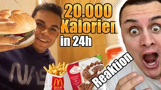 MEIN CUTTER versucht die 20.000 KALORIEN CHALLENGE in 24 STUNDEN 🤯🍔🍕 I The Franklin Reaktion