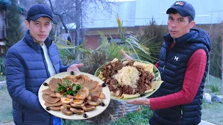 BESHBARMAK | From horse meat | Kazakh national dish | Street food