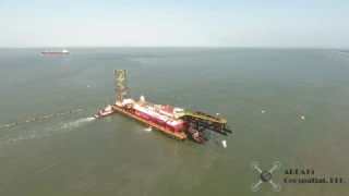 Dredging Galveston Channel