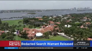 Affidavit used to justify search warrant on Donald Trump's Mar-a-Lago home unsealed