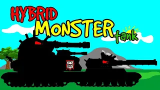 How To Draw Cartoon Tank Hybrid Monster | HomeAnimations - Cartoons About Tanks