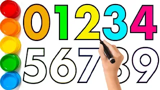 Numbers Counting - Write & Read Numbers 0 to 9 For Kids - 0123456789 Coloring for Beginners