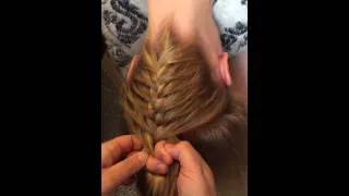 Upside down French braid ponytail tutorial.