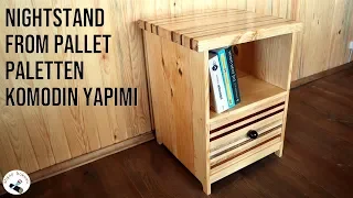 Making Nightstand From Pallet / DIY Pallet Wood Nightstand