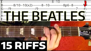 The Beatles: 15 Great Riffs Guitar Lesson With Tabs