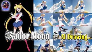 Sailor Moon  / 선원 달 / 美少女戦士セーラームーン / 美少女战士 / AI Drawing / Stable Diffusion / Mid Journey