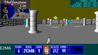 Wolfenstein 3D: E2M6 100% I am Death Incarnate with commentary