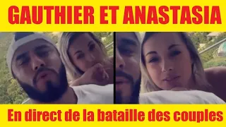 GAUTHIER ET ANASTASIA PARLENT EN DIRECT DE LA VILLA DE LA BATAILLE DES COUPLES