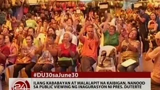 Ilang kababayan at malalapit na kaibigan, nanood sa public viewing ng inagurasyon ni Pres. Duterte