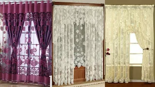 Stylish curtains in net and lace fabric