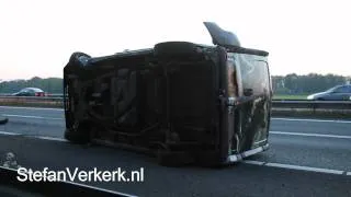 Ongeval met meerdere voertuigen en gewonden op A28 bij Wezep - ©StefanVerkerk.nl