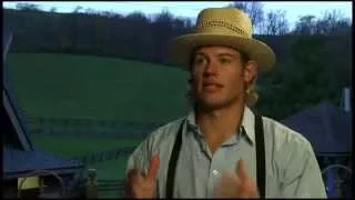 Trevor Donovan behind the scenes of Love Finds You in Charm