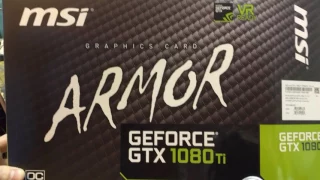 MSI GTX 1080 TI Armor OC quick unboxing and overview.