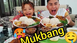 Nepali mukbang/Dal bhat tarkari /masu bhat mukbang with bro😋