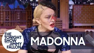 Madonna Gets Flustered Remembering Jimmy Introducing Her to President Obama