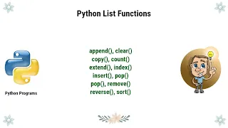 Python Programming- List Methods in Python(append,clear,copy,count,extend,index,insert,pop,sort etc)
