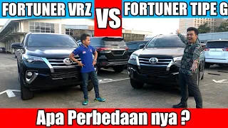 Perbedaan Toyota Fortuner VRZ VS Fortuner G