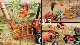 Top 3 Diy Farming viedos.Diy mini Home Made Tractor working at Field.//sita farm//