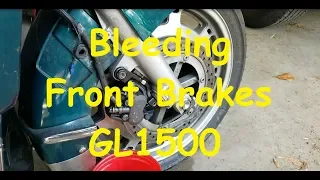 How to bleed the front brakes on a GL1500