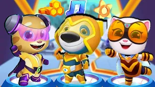 Talking Tom Hero Dash Rockstar Ginger vs Queen Bee Angela vs Sunbeam Hank vs Roy Raccoon Gameplay