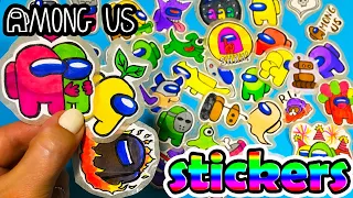 DIY AMONG US Stikers / НАКЛЕЙКИ в стиле AMONG US своими руками