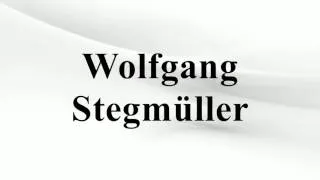 Wolfgang Stegmüller