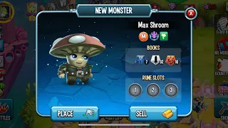 Hatching Mythic “Max Shroom” Monster Egg and Leveling it up in Monster Legends!