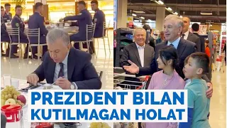 PREZIDENT SHAVKAT MIRZIYOYEV QARSHI SHAHRIDA KURSANTLAR BILAN BIRGA TUSHLIK QILDI