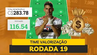 TIME BOM E BARATO & VALORIZAÇÃO - ESCALAÇÃO RODADA 19 - RANK 100 DO BRASIL #dicascartola #cartolafc