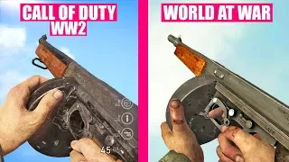Call of Duty WW2 Guns Reload Animations vs Call of Duty World at War