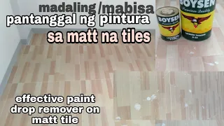 madali|mabisang pantanggal ng patak ng pintura o dumi sa matt na tiles