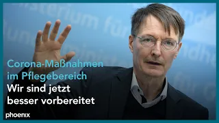 Lauterbach: Corona-Schutzkonzept in Pflegeeinrichtungen für Herbst und Winter