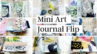 Art journal Flip Through with Collage and Stitching