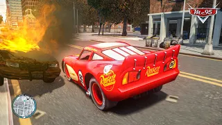 Crazy Lightning McQueen Car Crashes Ep.15 - GTA 4