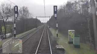 Riding with the train driver from Groningen to Zwolle. (with speedometer)